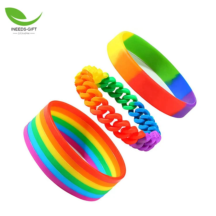 Rainbow Twist silikone armbånd